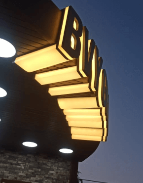 Объёмные световые буквы в Алматы, изготовление с подсветкой